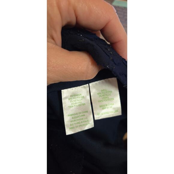 Lilly Pulitzer Kathie Dress True Navy Tanzanian Clip Size 0 Preppy Resort wear - Picture 8 of 9